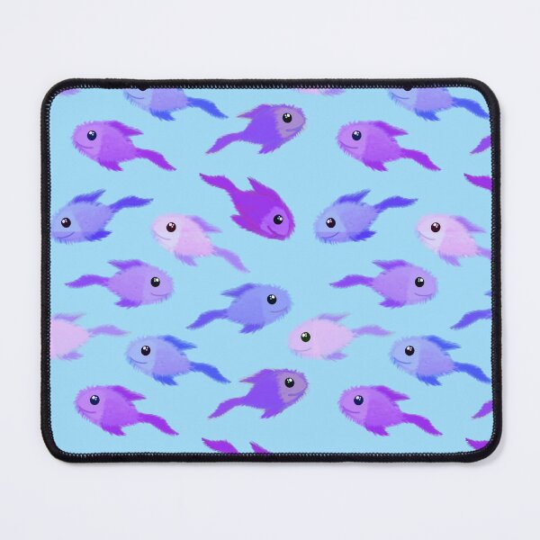 Item preview, Fluffy purple fish designed and sold by QuirkyCraftz.