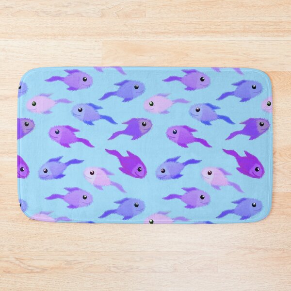 Item preview, Fluffy purple fish designed and sold by QuirkyCraftz.