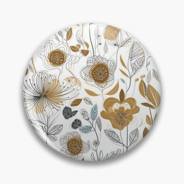Item preview, Golden Boho Style Flower Pattern designed and sold by SimoneAI.