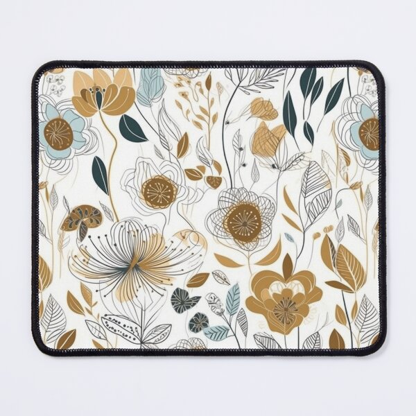 Item preview, Golden Boho Style Flower Pattern designed and sold by SimoneAI.