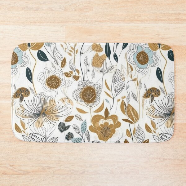 Item preview, Golden Boho Style Flower Pattern designed and sold by SimoneAI.