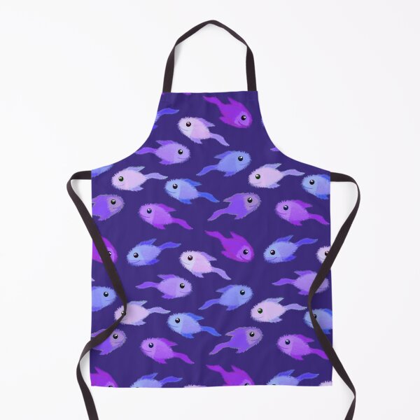 Item preview, Fluffy purple fish at night designed and sold by QuirkyCraftz.