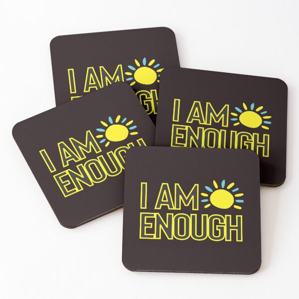 Item preview, I Am Enough Self Love Inspirational Positivity Modern Typography With Sun designed and sold by Zazizu.