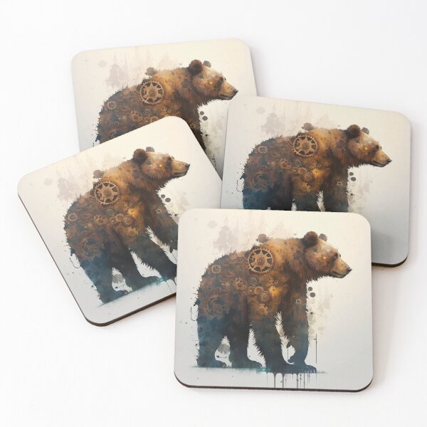 Aperçu de l'œuvre Steampunk Animals - Mechanical Bears #4 créée et vendue par MindAsylum.