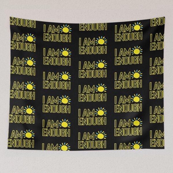Item preview, I Am Enough Self Love Inspirational Positivity Modern Typography With Sun designed and sold by Zazizu.