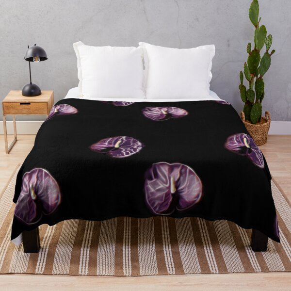 Item preview, Anthurium Plant Water Painting violet (White and grey background) designed and sold by xsaxsandra.