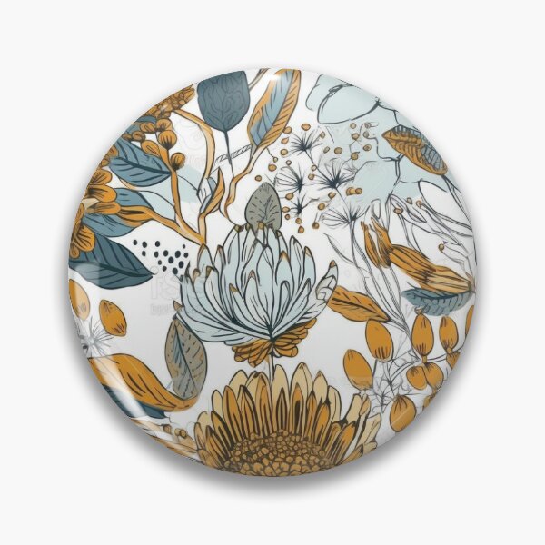 Item preview, GOLDEN FLOWERS | MINIMALIST PATTERN| BOHO STYLE | ABSTRACT NATURE designed and sold by SimoneAI.