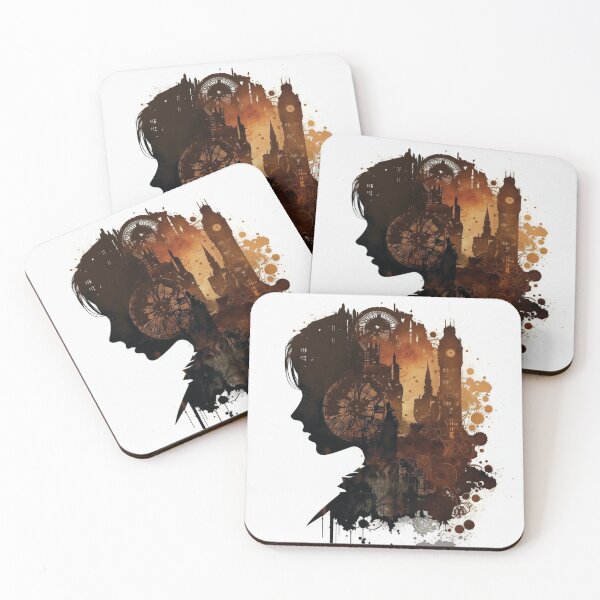 Item preview, Silhouettes of Steampunk Cityscape #17 designed and sold by MindAsylum.