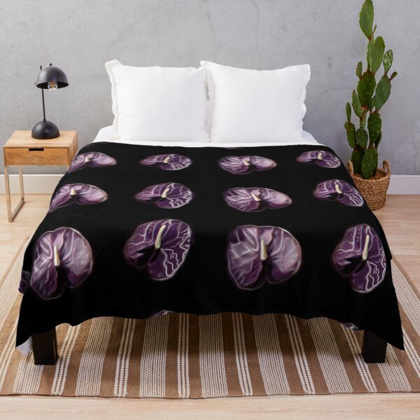 Item preview, Anthurium Plant Water Painting violet (black background) II designed and sold by xsaxsandra.