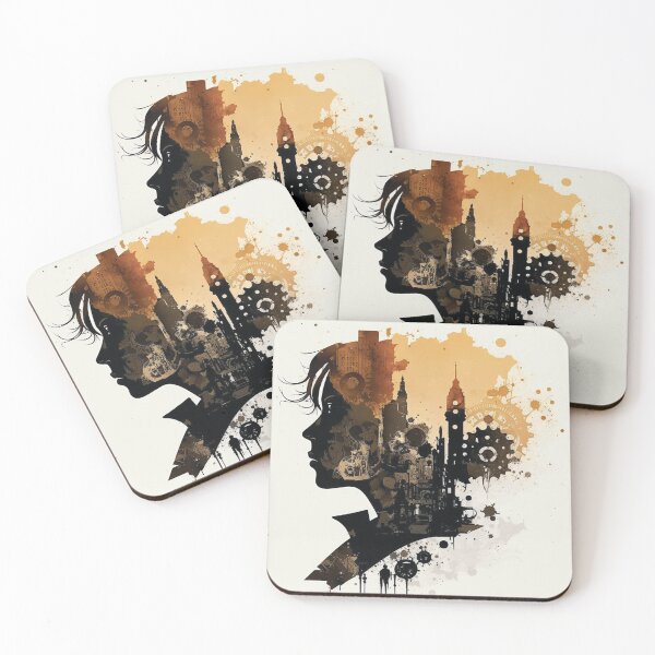 Item preview, Silhouettes of Steampunk Cityscape #16 designed and sold by MindAsylum.