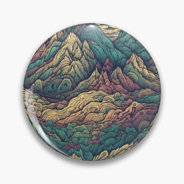 Aperçu de l'œuvre modèle rétro de montagne art vectoriel coloré modèle minimaliste créée et vendue par LJaco.