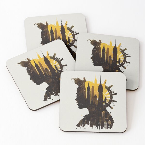 Item preview, Silhouettes of Steampunk Cityscape #14 designed and sold by MindAsylum.