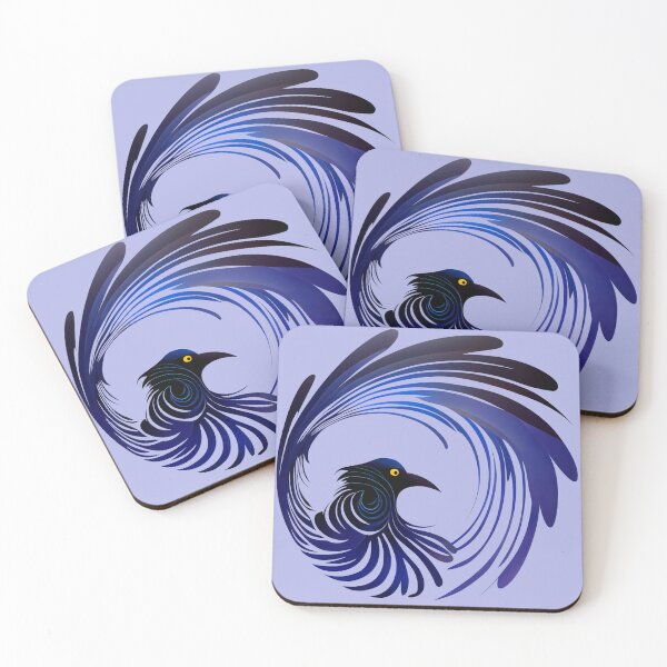 Item preview, Powerful Raven Geometrical Circle Feathers Symbol designed and sold by KOTOdesign.