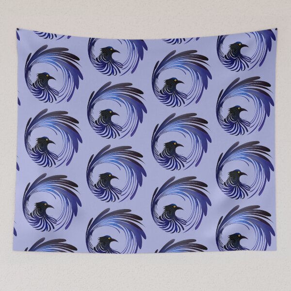 Item preview, Powerful Raven Geometrical Circle Feathers Symbol designed and sold by KOTOdesign.
