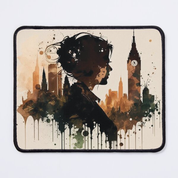 Item preview, Silhouettes of Steampunk Cityscape #12 designed and sold by MindAsylum.