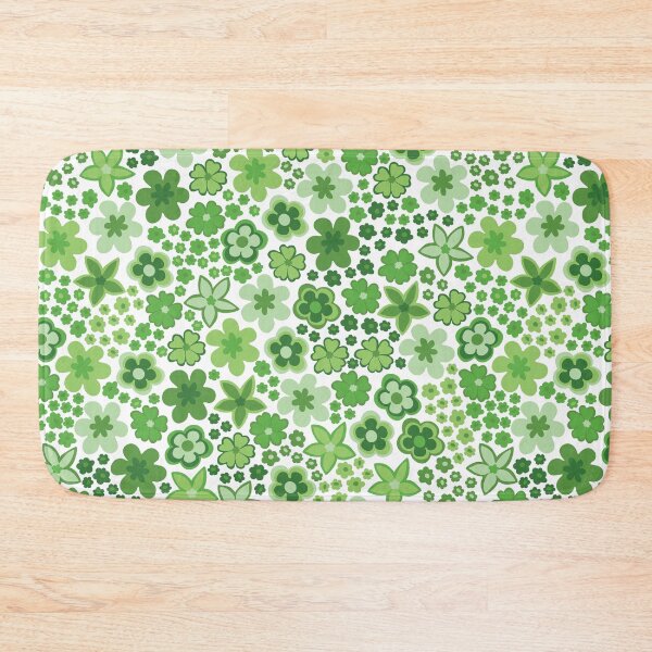 Item preview, Green 60s retro flower power, retro green, pastel green, 60s groovy pattern, hippie flowers designed and sold by blomastudios.