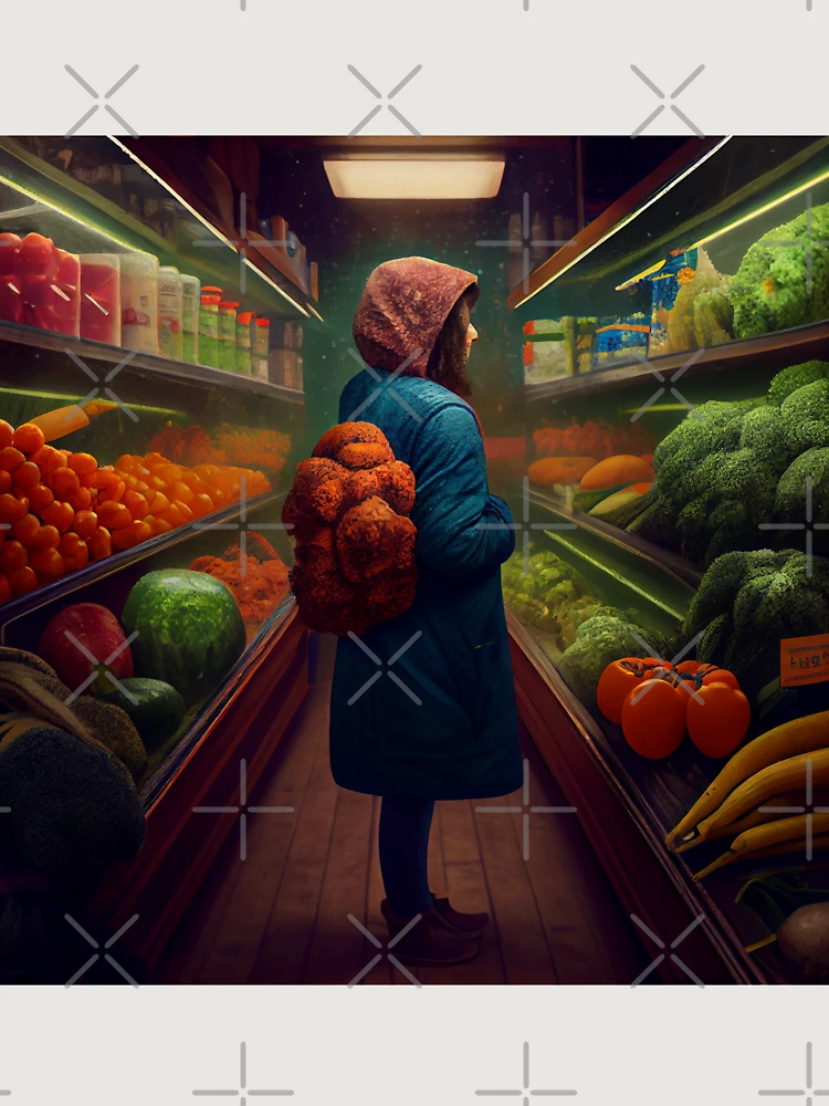 Thumbnail 6 von 6, Premium Oversized Pullover, Produce Encounter Digital Painting designt und verkauft von CodeAndColors.