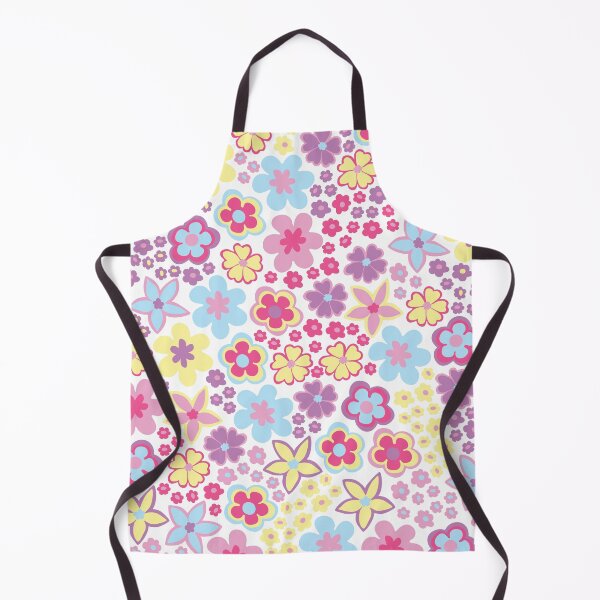 Item preview, Pastel 60s retro flower power, purple, pink, pastel yellow, 60s groovy pattern, hippie flowers designed and sold by blomastudios.
