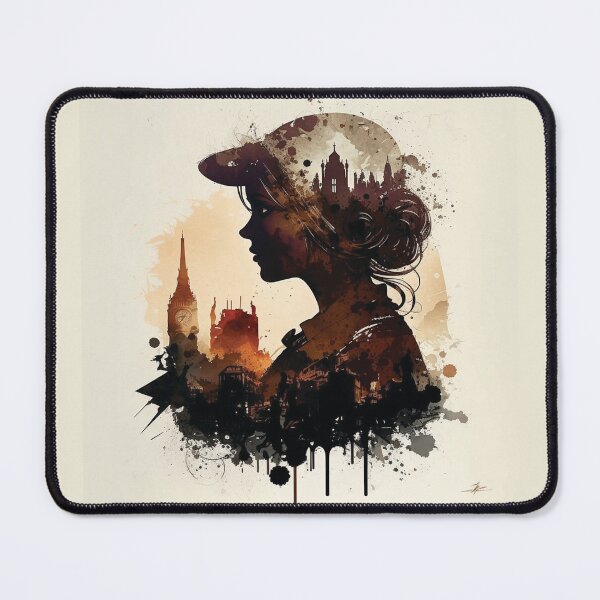 Item preview, Silhouettes of Steampunk Cityscape #10 designed and sold by MindAsylum.