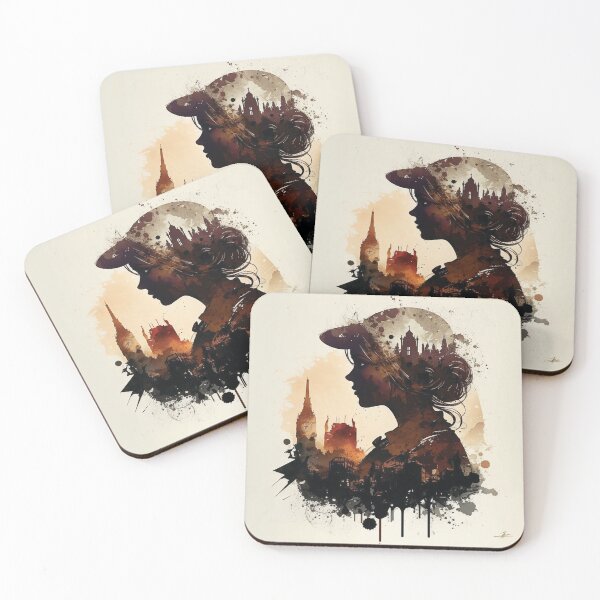 Item preview, Silhouettes of Steampunk Cityscape #10 designed and sold by MindAsylum.