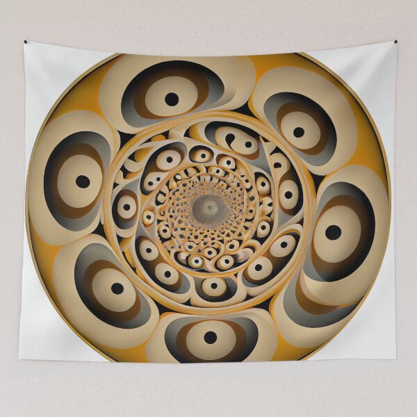 Aperçu de l'œuvre Circular Balanced Pattern Digital Painting créée et vendue par CodeAndColors.