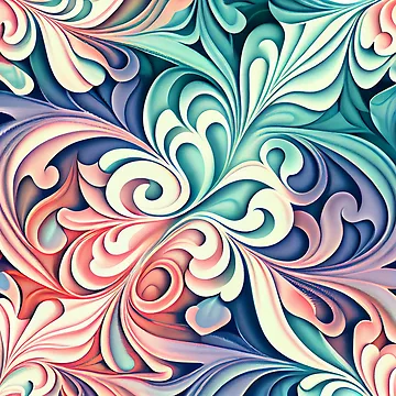 Artwork thumbnail, Dynamic Pastel Transitional Pattern Digital Painting by CodeAndColors
