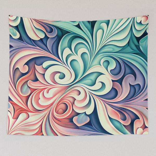 Aperçu de l'œuvre Dynamic Pastel Transitional Pattern Digital Painting créée et vendue par CodeAndColors.