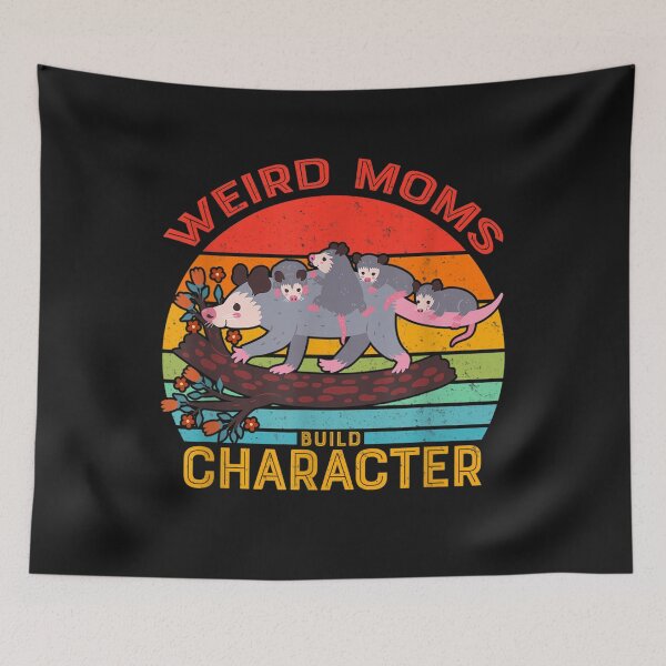 Artikelvorschau, Vintage Weird Moms Build Character Opossum Mom Mother's Day T-Shirt entworfen und verkauft von Dragon-Copeha.