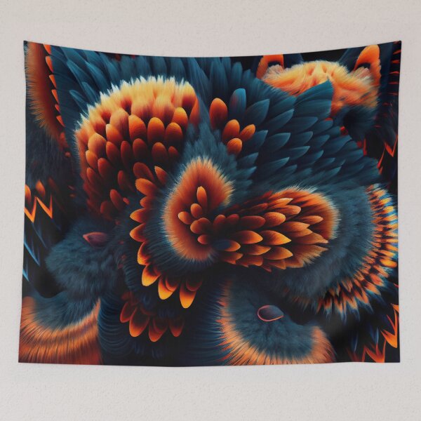 Aperçu de l'œuvre Surreal Brilliant Dense Furry Pattern Digital Painting créée et vendue par CodeAndColors.