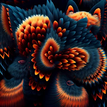 Vorschaubild zum Design Surreal Brilliant Dense Furry Pattern Digital Painting von CodeAndColors