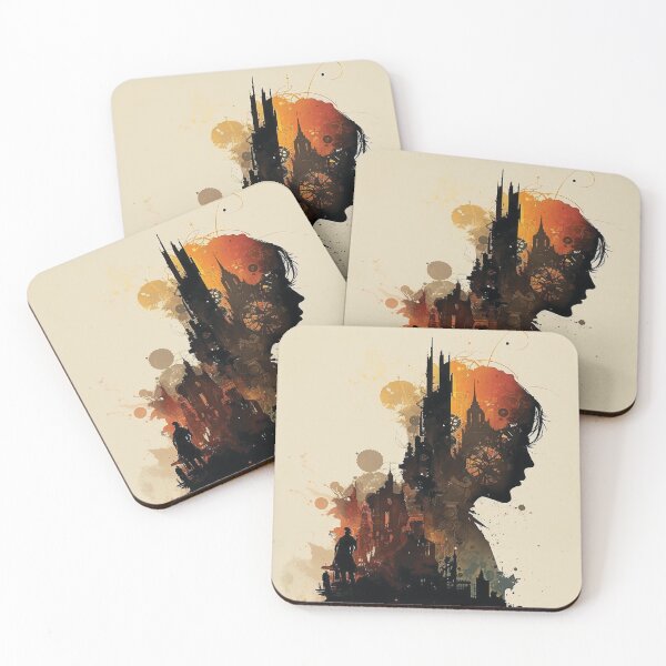 Item preview, Silhouettes of Steampunk Cityscape #7 designed and sold by MindAsylum.