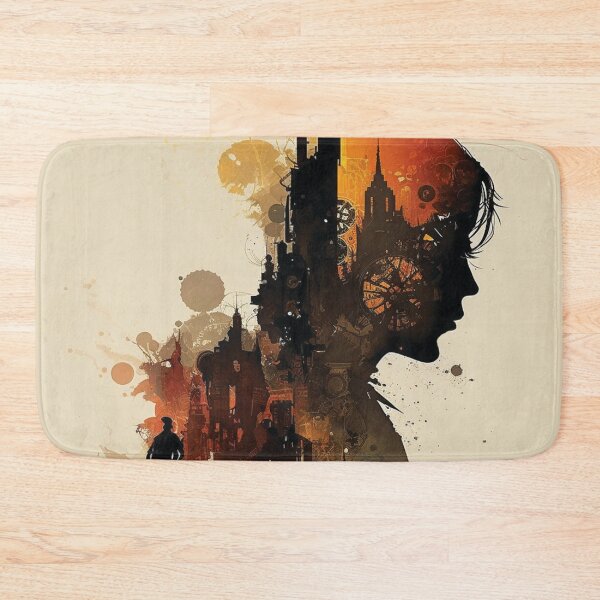 Item preview, Silhouettes of Steampunk Cityscape #7 designed and sold by MindAsylum.