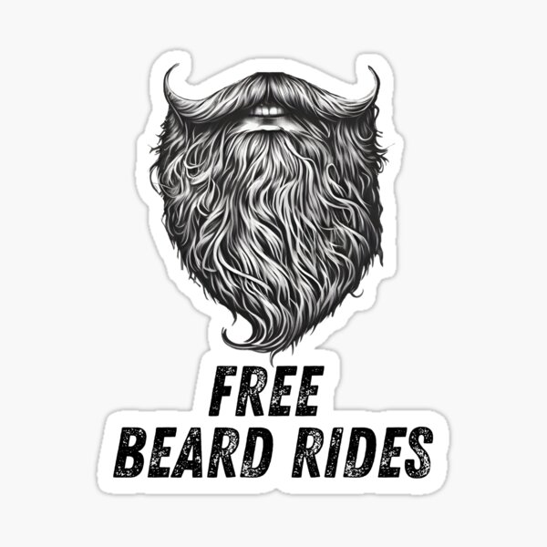 Vista previa del artículo con la obra «Paseos gratis en barba», diseñado y vendido por TheRebelThreads.
