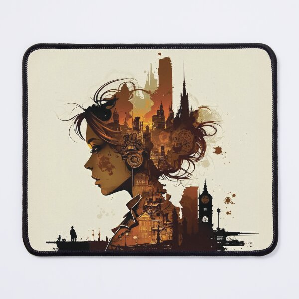 Item preview, Silhouettes of Steampunk Cityscape #6 designed and sold by MindAsylum.