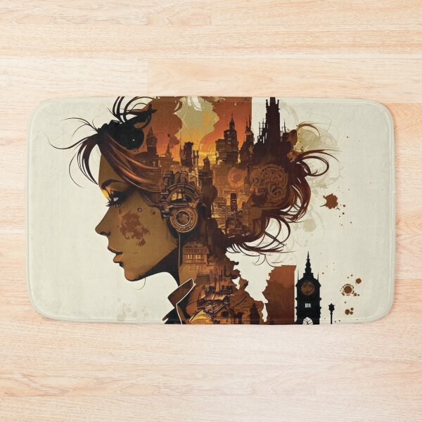 Item preview, Silhouettes of Steampunk Cityscape #6 designed and sold by MindAsylum.