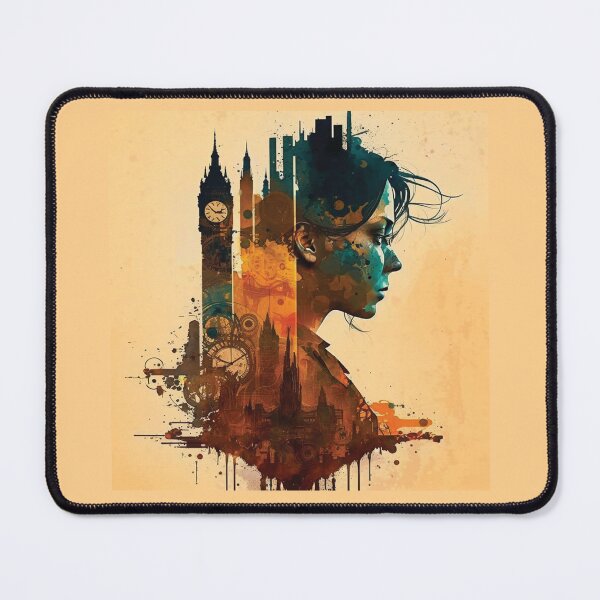 Item preview, Silhouettes of Steampunk Cityscape #5 designed and sold by MindAsylum.