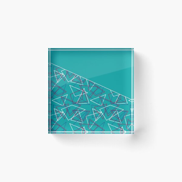 Item preview, Colorful blue turquoise combined geometric pattern .  designed and sold by fuzzyfox.