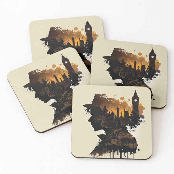 Item preview, Silhouettes of Steampunk Cityscape #4 designed and sold by MindAsylum.