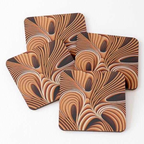 Item preview, Clay Semi Abstract Line Pattern Digital Painting designed and sold by CodeAndColors.
