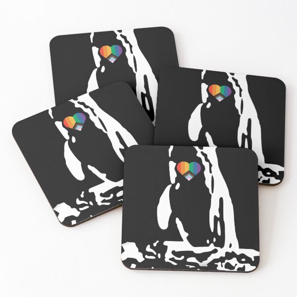 Item preview, Galapagos Penguin White with Pride Heart designed and sold by SBPenguins.