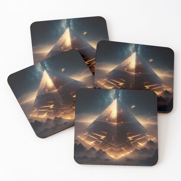Item preview, Dark Fantasy Art, Golden Pyramid designed and sold by Fantasy Masterpiece.