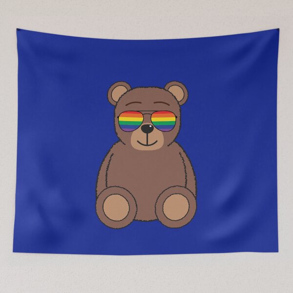 Item preview, Funny Bear Rainbow Sunglasses Gay LGBT Flag designed and sold by Lightfield.
