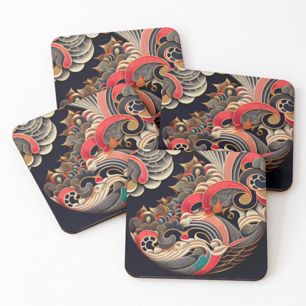 Item preview, Flowing Asian Pattern Digital Painting designed and sold by CodeAndColors.