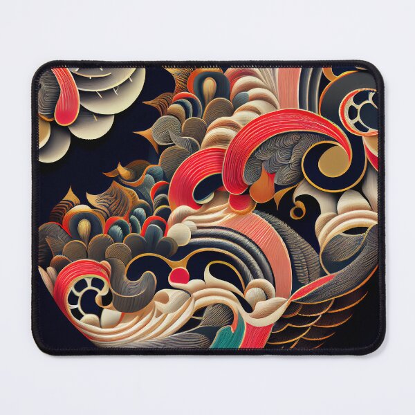 Item preview, Flowing Asian Pattern Digital Painting designed and sold by CodeAndColors.