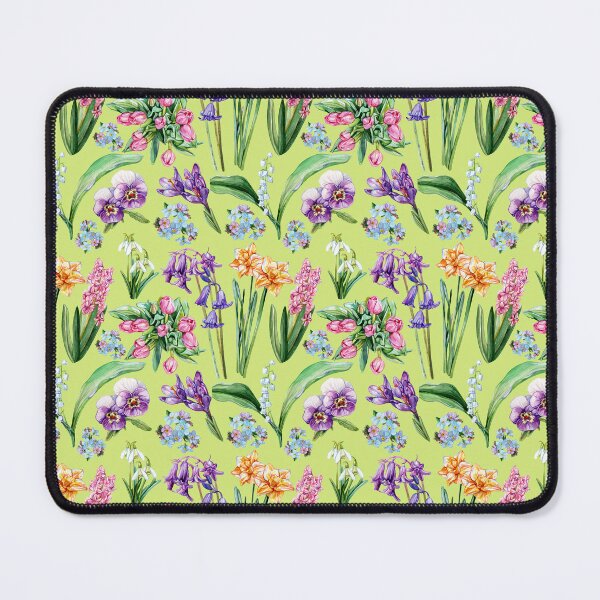 Item preview, Spring Flowers Pattern Green designed and sold by Katariina Purru.