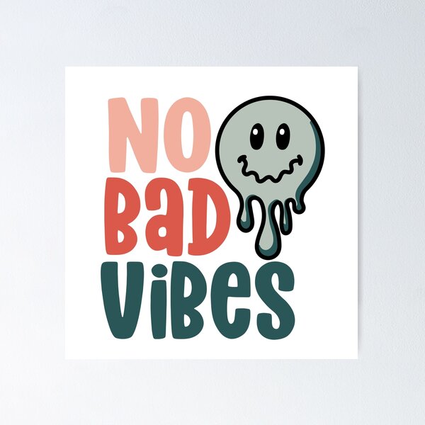 No Bad Vibes Blue Aesthetic Sticker