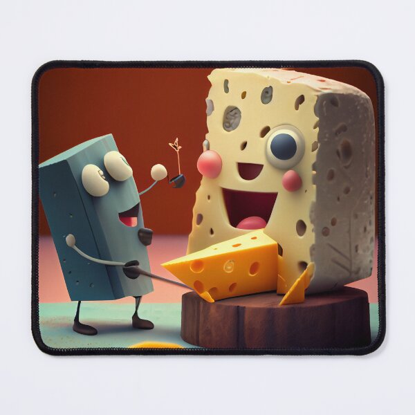 Item preview, Puppet and Widgets Cheese Adventure Digital Painting designed and sold by CodeAndColors.