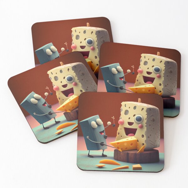 Item preview, Puppet and Widgets Cheese Adventure Digital Painting designed and sold by CodeAndColors.