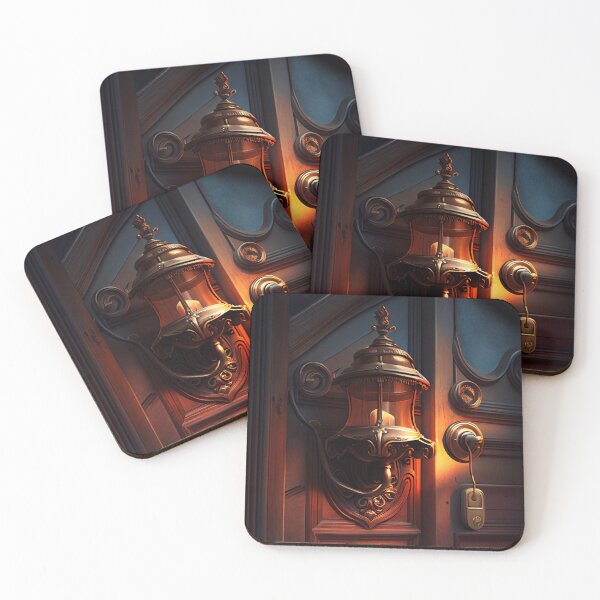 Item preview, A Welcome Doorbell and Lamp Digital Painting designed and sold by CodeAndColors.