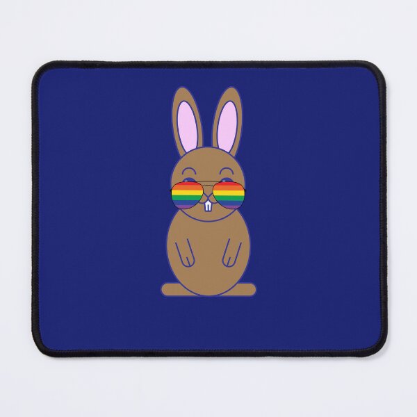 Item preview, Cute Bunny Rabbit Rainbow Sunglasses Gay LGBT Flag designed and sold by Lightfield.